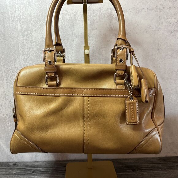 coach leather handbags for women Satchel Tan - Picture 1 of 14
